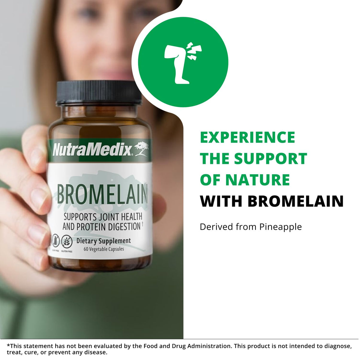 NutraMedix Bromelain Supplements - Proteolytic Enzymes from Pineapple Stems + Bromelain 1,000mg - Designed to Offer Digestion, Exercise and Joint Support - Gluten, Soy and Dairy-Free (60 Capsules) NutraMedix buy supplements Au
