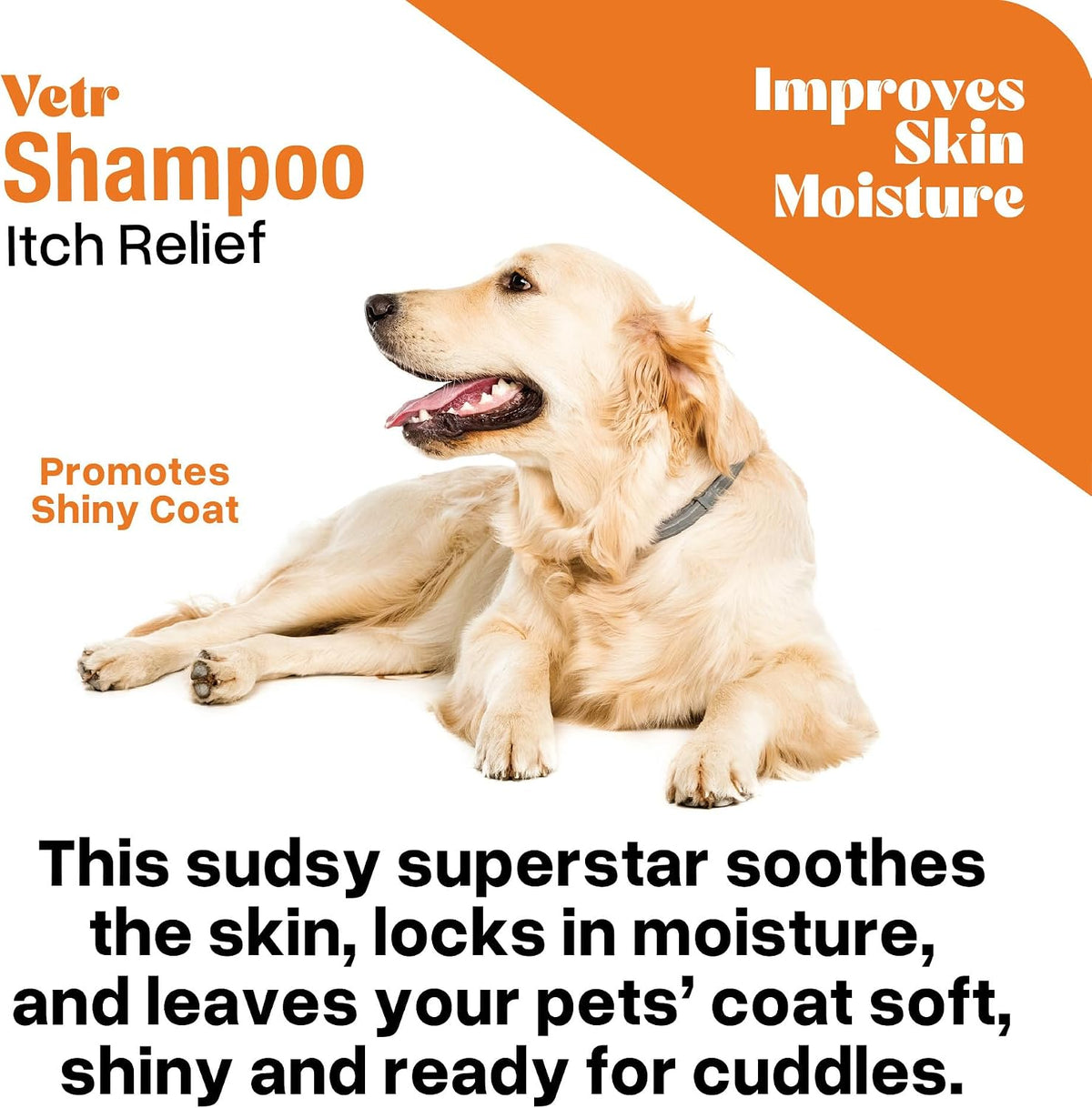 Vetr Sensitive Skin Pet Shampoo, 16 oz - Unscented, Tear-Free, Hypoallergenic, Gentle