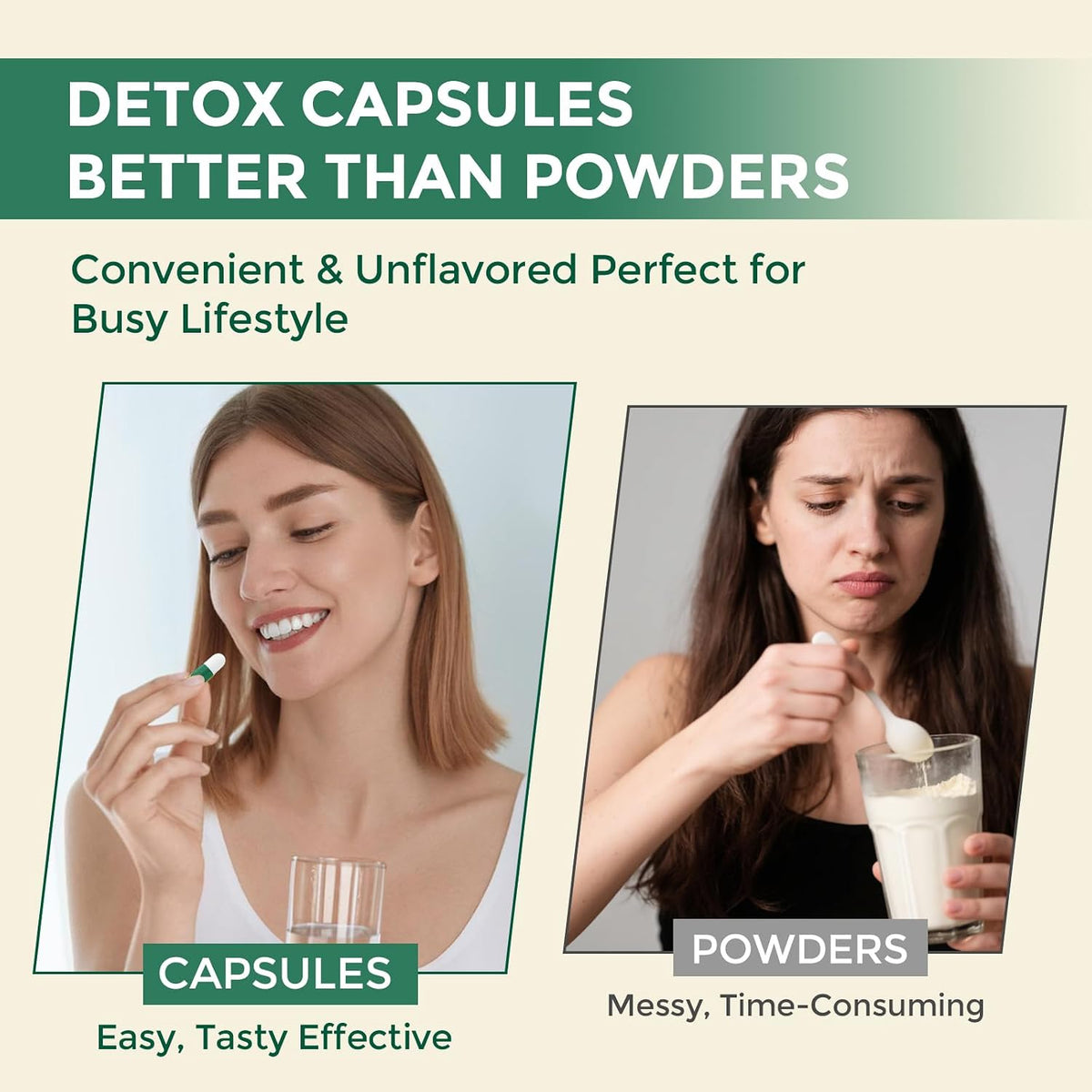 1000 MG Detox & Cleanse Capsules, 26-in-1 Plant-Based Formula for Detoxification, Detox Supplement for Women & Men, Natural Trace Binder, Liver, Antioxidant & Digestive Function, Vegan, 60 Counts
