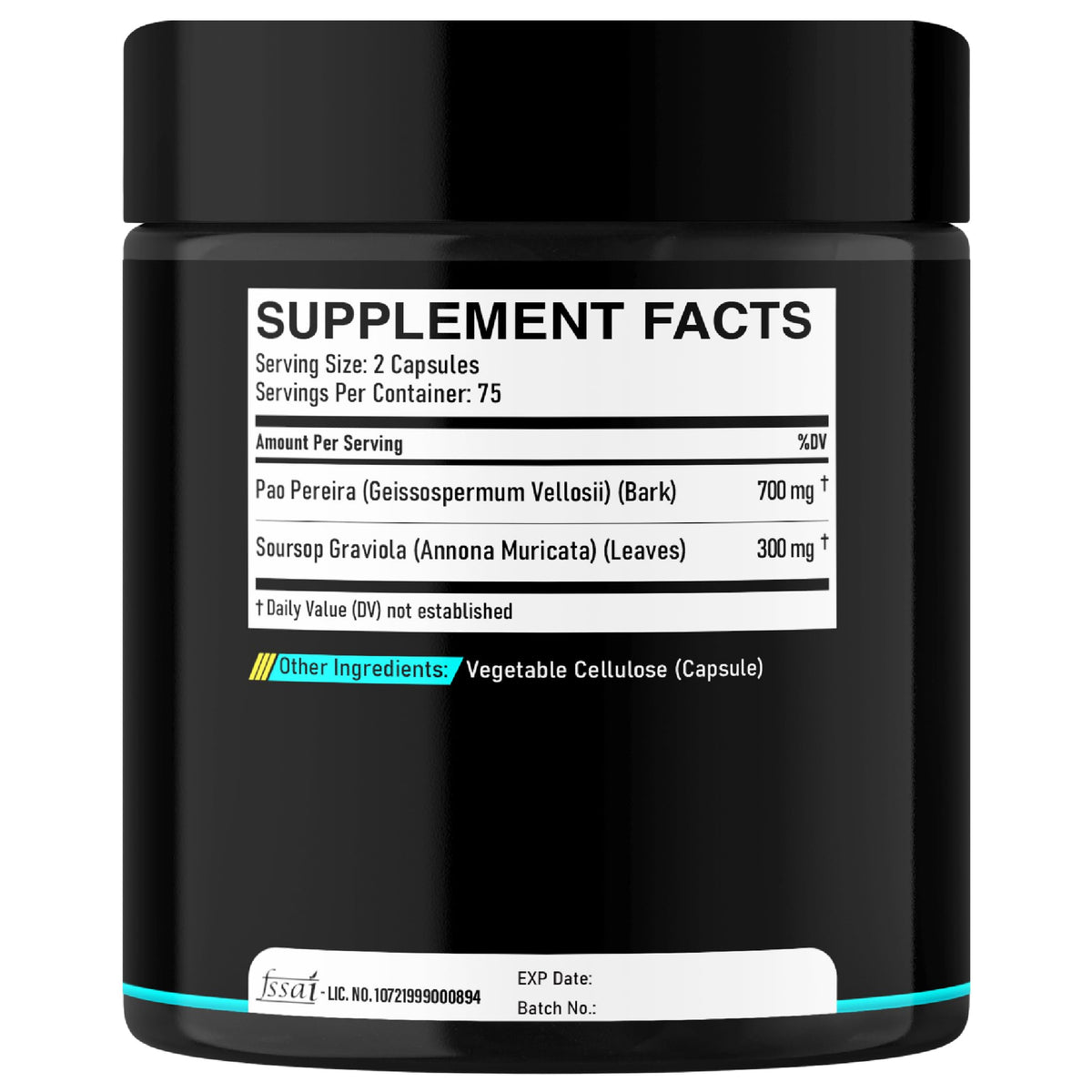 DEDICAD Pao Pereira Bark Extract and Graviola Soursop - 150 Capsules Supply DEDICAD buy supplements Au