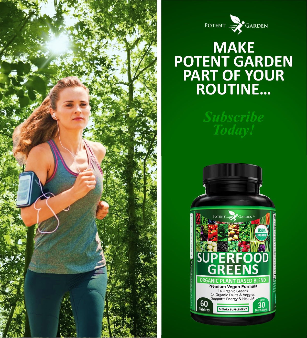 Potent Garden Daily Nutrition Bundle – Superfood Greens + Multivitamin Potent Garden buy supplements Au