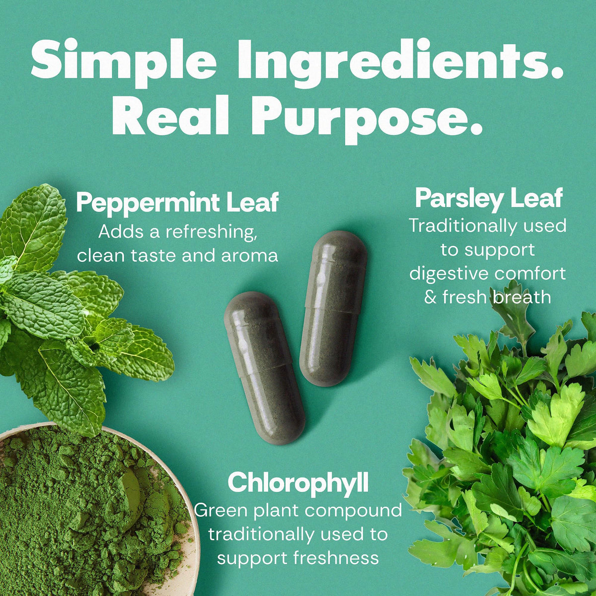 Her Fantasy Box | Body Magic | Chlorophyll Capsules - 30 Vegan Capsules for Detox, Digestion, Gut Health, Skin Support - PrimeBioHealth - canada supplements