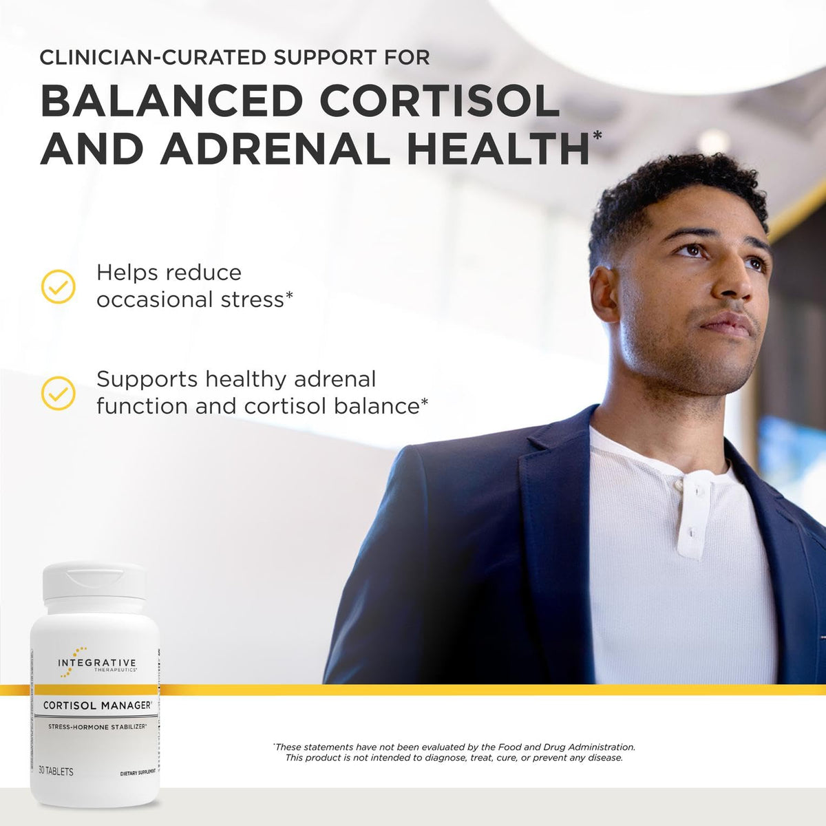 Integrative Therapeutics Cortisol Manager - Balance Cortisol & Support Relaxation for Restful Sleep* - Includes Ashwagandha & L-Theanine for Confidence with Less Stress - PrimeBioHealth - canada supplements