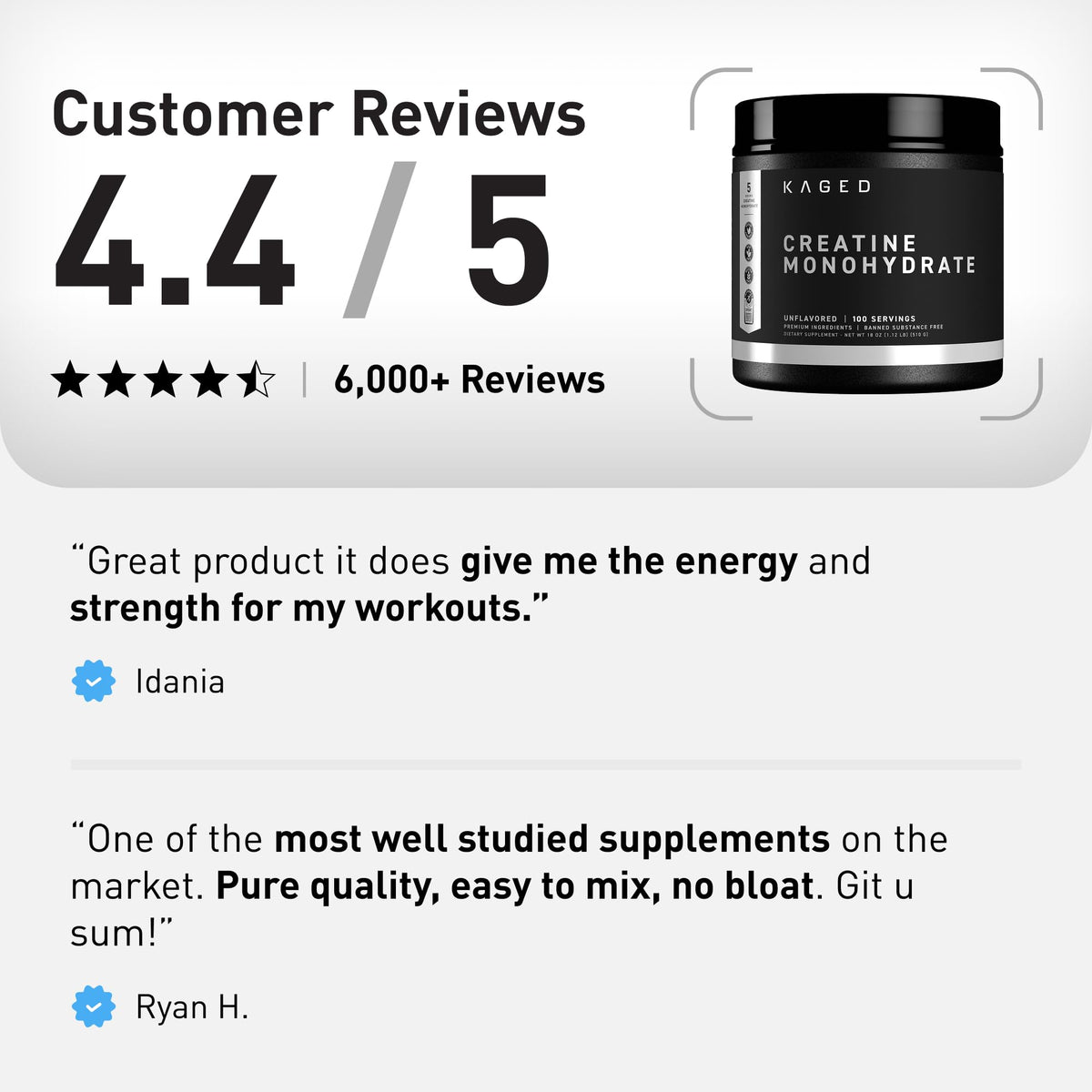 Kaged Creatine Monohydrate Micronized Powder | Unflavored | Muscle Building & Recovery | 5000 mg Per Serving | Vegan, Gluten Free, Easily Digestible - PrimeBioHealth - canada supplements