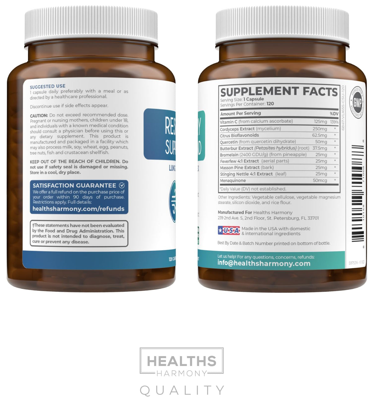 Respiratory Lung Health Supplement - Invigorating Lung Support Supplement Helps Support Clear Airways Mucus Removal and Seasonal or Year Round Detox - Vegan Herbal Non-GMO Formula (2 Months Supply) - PrimeBioHealth - canada supplements