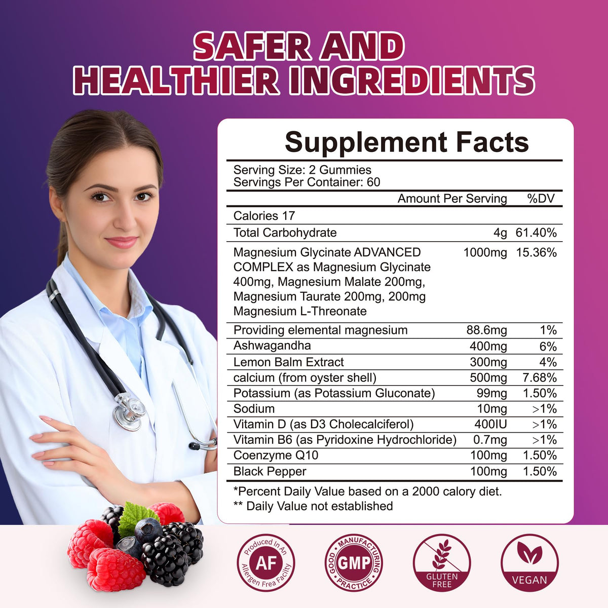 120 CT Magnesium Glycinate Gummies 1000 mg for Women and Men, Magnesium Malate & Taurate Supplements for Sleep, Body Support and Relaxation, Sugar Free - PrimeBioHealth - canada supplements