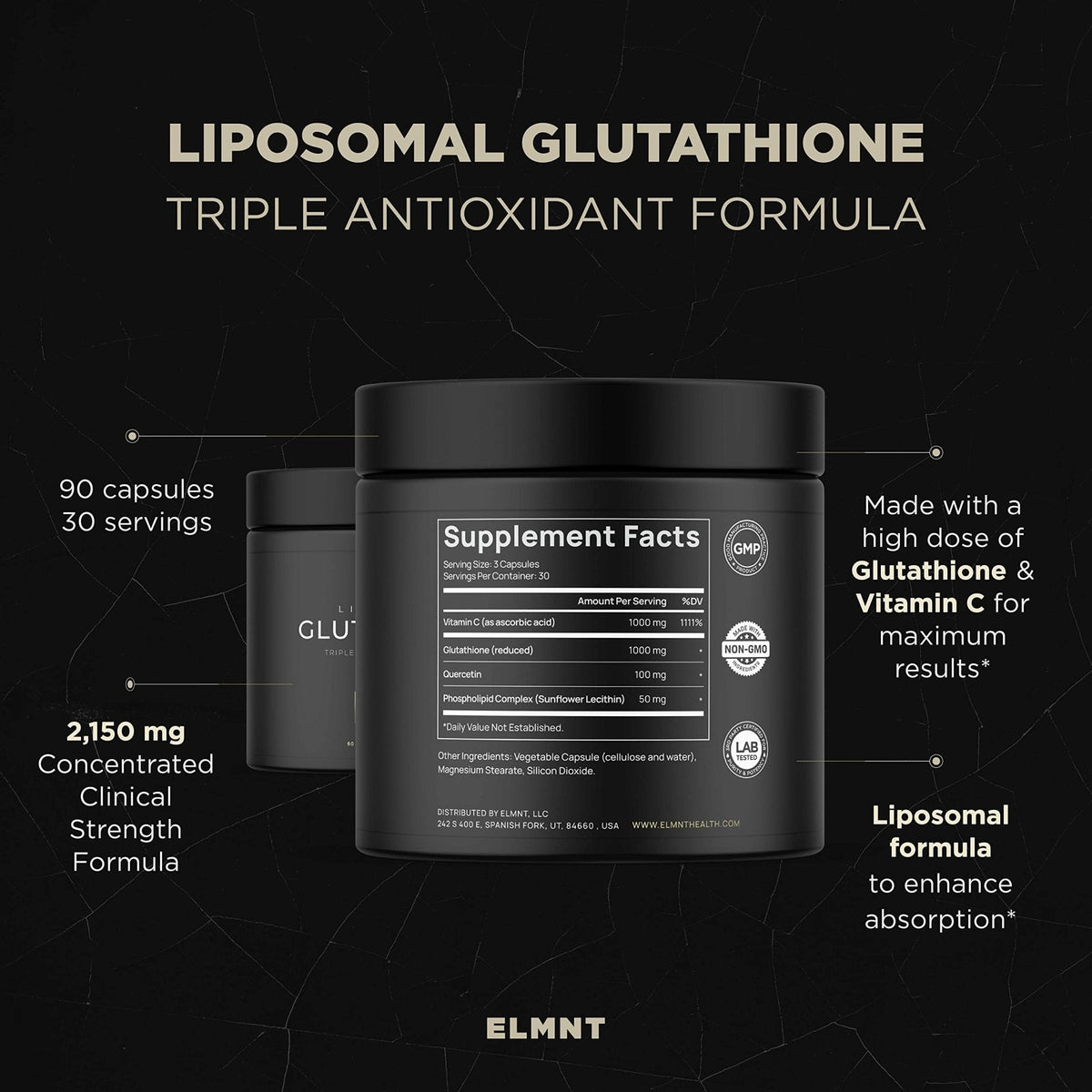 2150mg Super Liposomal Glutathione Supplement w. Vitamin C, Quercetin & Pure L Glutathione 2000mg Triple Action Formula Glutathione Liposomal Supplement - PrimeBioHealth - canada supplements