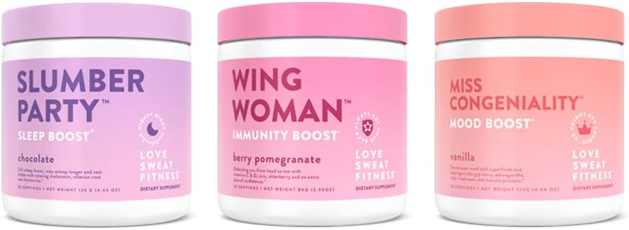 Love Sweat Fitness Mood, Sleep, Immunity Boosting Wellness Blends Bundle