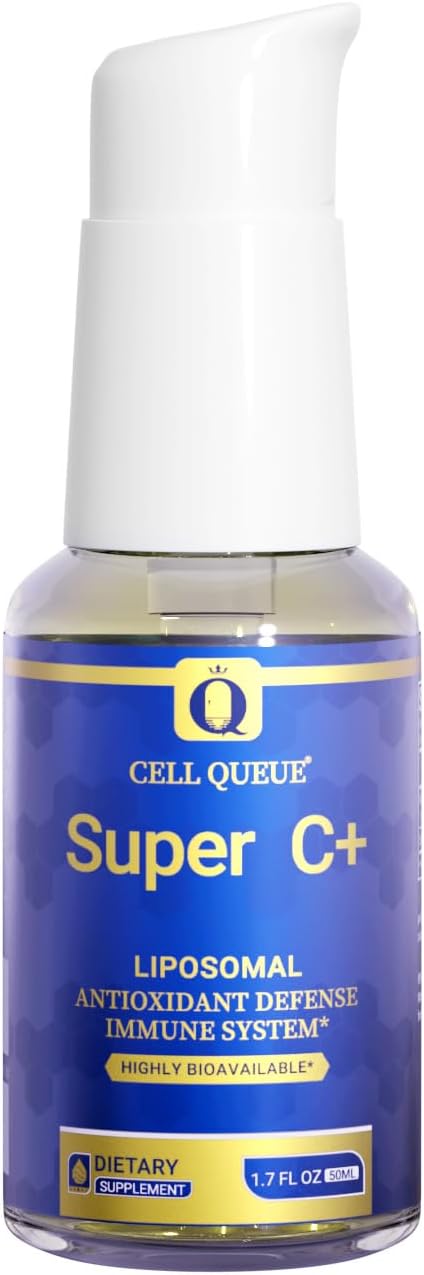 Liposomal Vitamin C Liquid 500mg - High Absorption Vitamin C Supplement for Immune Support, Collagen Production & Antioxidant Protection, Skin Glow, Gentle on Stomach, Non-GMO, 1.7 fl oz