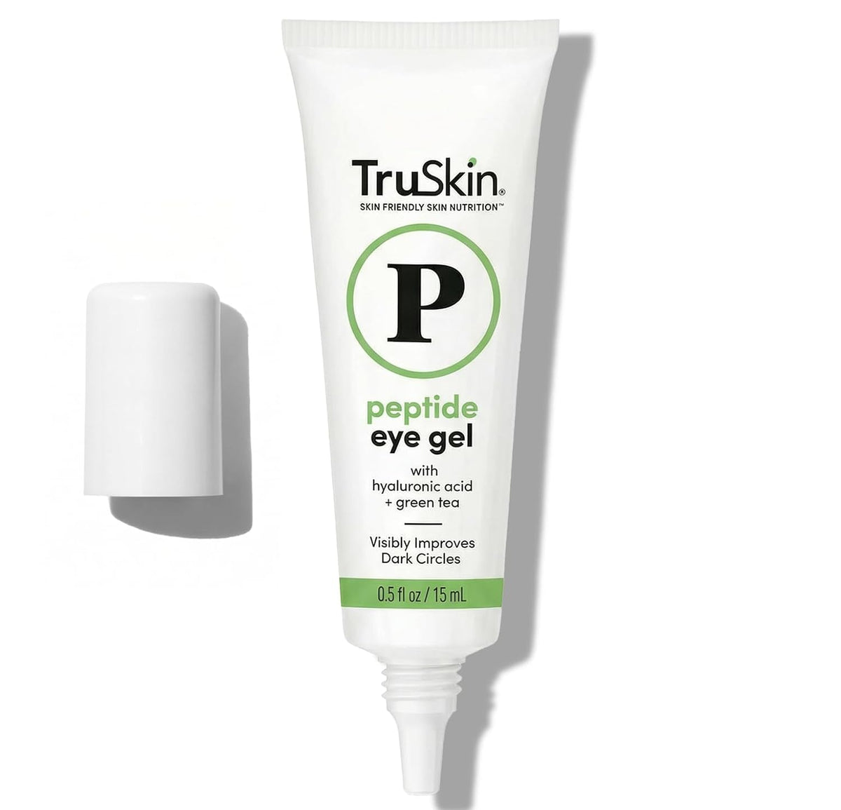 TruSkin Peptide Eye Cream Gel for Dark Circles, 0.5 fl oz | With Hyaluronic Acid to visibly smooth fine lines, hydrate and depuff tired-looking under eyes with a lightweight feel