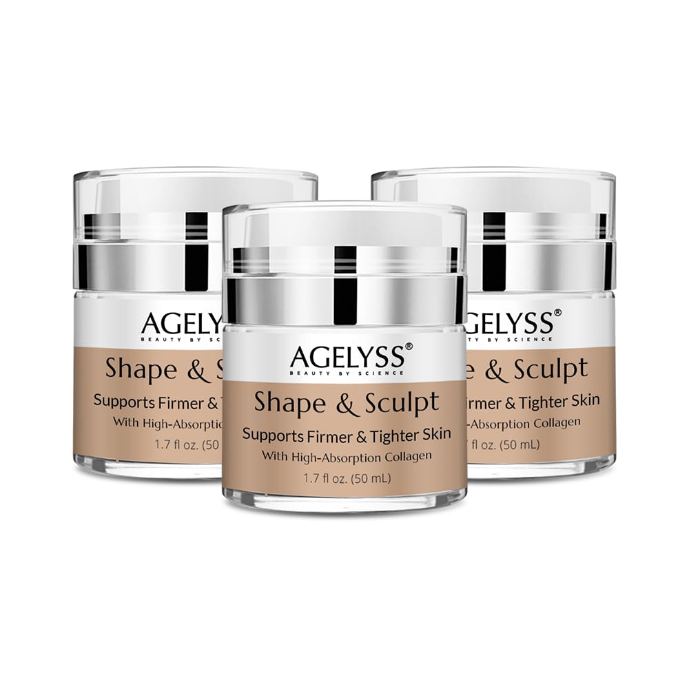 Agelyss Shape & Sculpt - Body Cream - Firm, Plump & Hydrate Skin - Paraben-Free, Cruelty-Free - 1.7 FL OZ - Pack of 1
