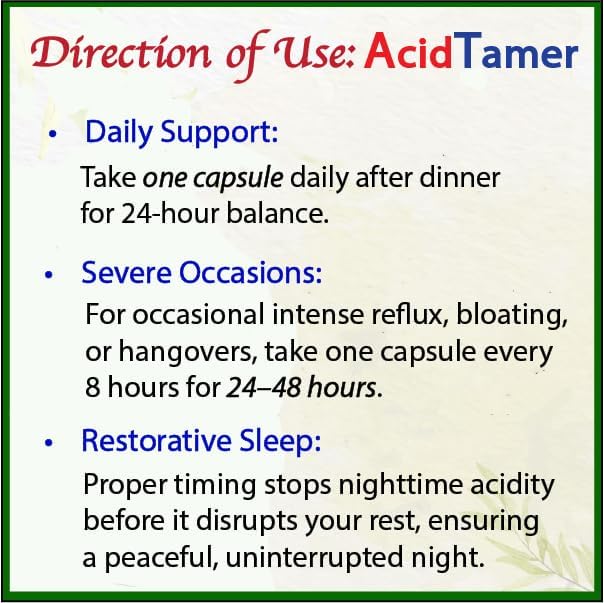 Bodymune Occasional Heartburn & Digestive Comfort Supplement AcidTamer – Drug-Free Daily Support for Stomach Comfort & Digestive Balance – USDA Organic, Vegan, Non-GMO – 60 Caps (2-Month Supply)