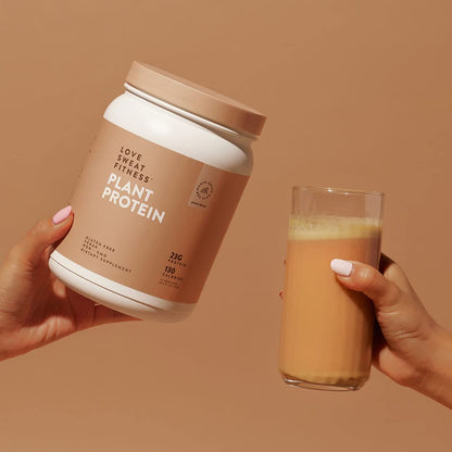 Love Sweat Fitness Organic Vegan Protein Powder for Women | 20g Plant Protein | No Bloat, No Chalk | Vanilla | Sugar Free, Gluten Free, Non-GMO | 28 Servings