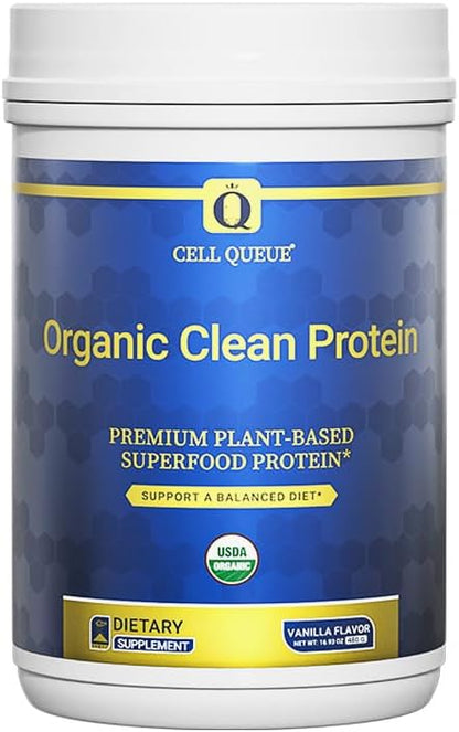 Organic Vegan Protein Powder - 20g Plant Based Protein for Women and Men, with Pea Protein, Superfood & Digestive Enzymes - Clean Protein, Gluten-Free, Gut-Friendly & Non-Bloating, Keto
