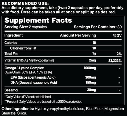 Leviathan Fish Oil Omega 3 Capsules | Premium Norwegian Omega 3 Fish Oil for Heart, Brain, & Immune Support | Superior Absorption Triple Strength Fish Oil Supplements - Free Form EPA & DHA