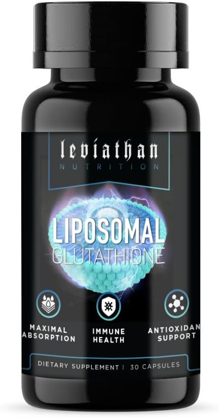 Leviathan Nutrition Liposomal Glutathione Capsules, 30 Count, Maximal Absorption, Immune Health, Antioxidant Support
