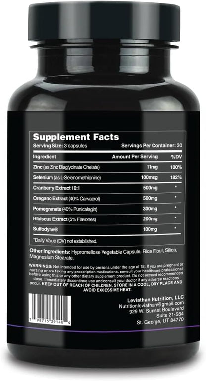 Leviathan Prostate Support | Prostate & Bladder - with Cranberry, Oregano, Pomegranate, Hibiscus