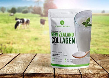 Antler Farms New Zealand Colostrum & Collagen Powder Bundle | 100% Pure, Grass Fed Colostrum and Hydrolyzed Collagen Peptides Powder Bundle, Cold Processed, Bioavailable, Pure and Clean