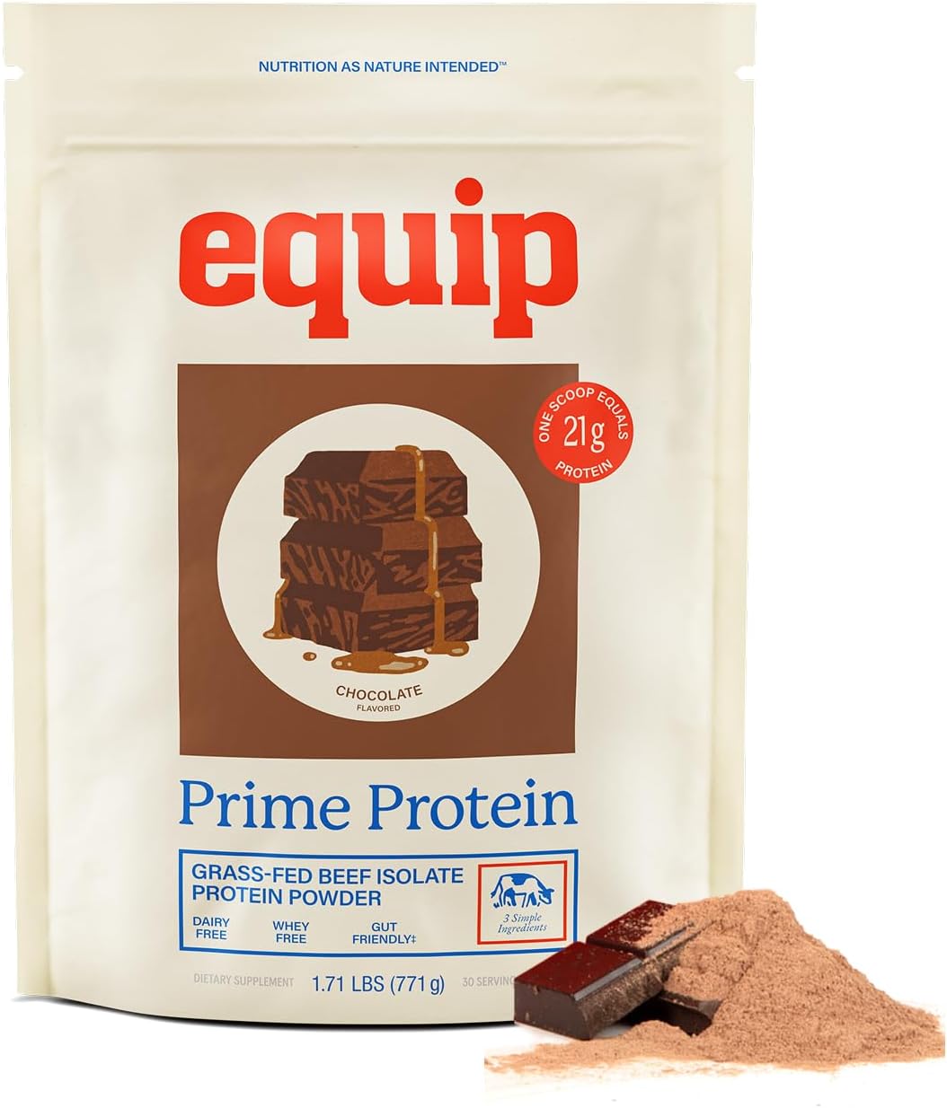 Equip Foods Prime Protein Powder Chocolate & Gold Standard Clean Coffee