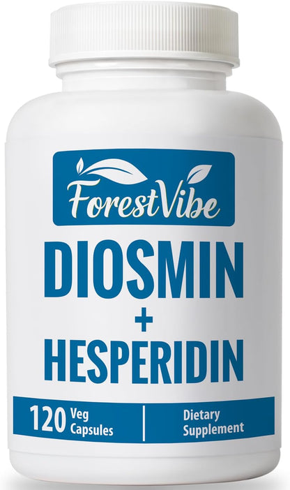 Diosmin Hesperidin 1000mg Complex, Citrus Bioflavonoid Rich Fruit Extract, 120 Vegan Capsules, 2 Month Supply, Non-GMO and Gluten Free Diosmin Supplement