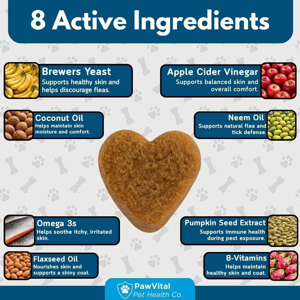 Flea and Tick Prevention for Dogs Chewables – 150 Soft Chews – Natural Dog Flea & Tick Control Supplement – Oral Defense Treatment with Omega Skin & Coat Support – All Breeds & Ages – Chicken Flavor