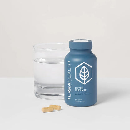 Terra Health Essentials Detox Cleanse for Women and Men - Support Gut Health, and Digestion - with Psyllium Powder and Turmeric Extract