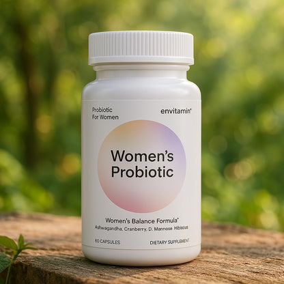 envitamin Probiotic for Women Balance Formula with Ashwagandha, Cranberry, Black Cohosh, D-Mannose, Hibiscus, & Dandelion - Support Your Microbiome