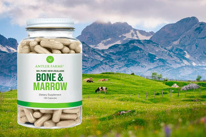 Antler Farms New Zealand Beef Liver & Bone Marrow Bundle | Grass Fed Beef Liver and Bone Marrow Supplement Bundle, Desiccated, Cold Processed, Pure and Clean Capsules