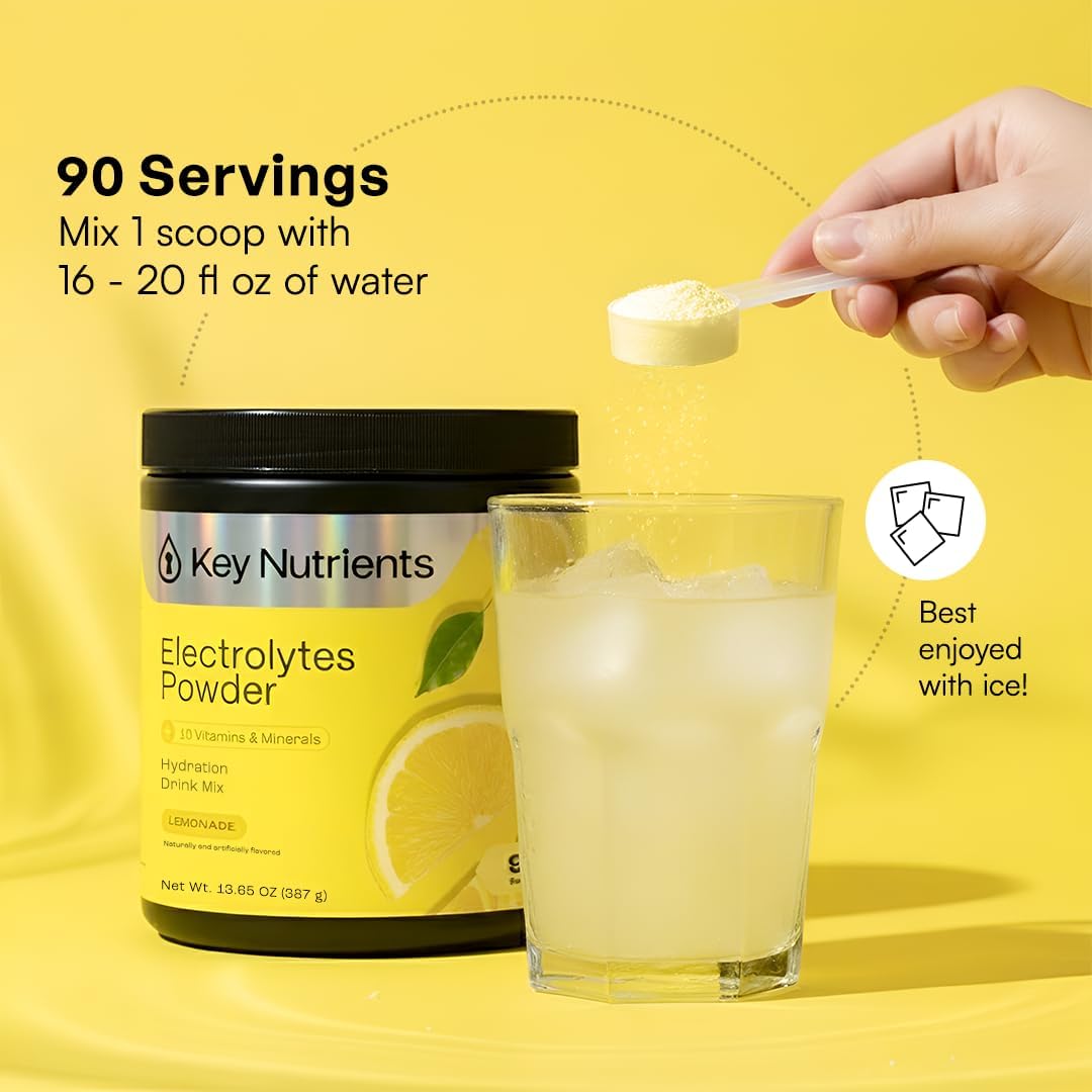 KEY NUTRIENTS Electrolytes Powder Lemonade 90 Servings + Peach Mango 90 Servings