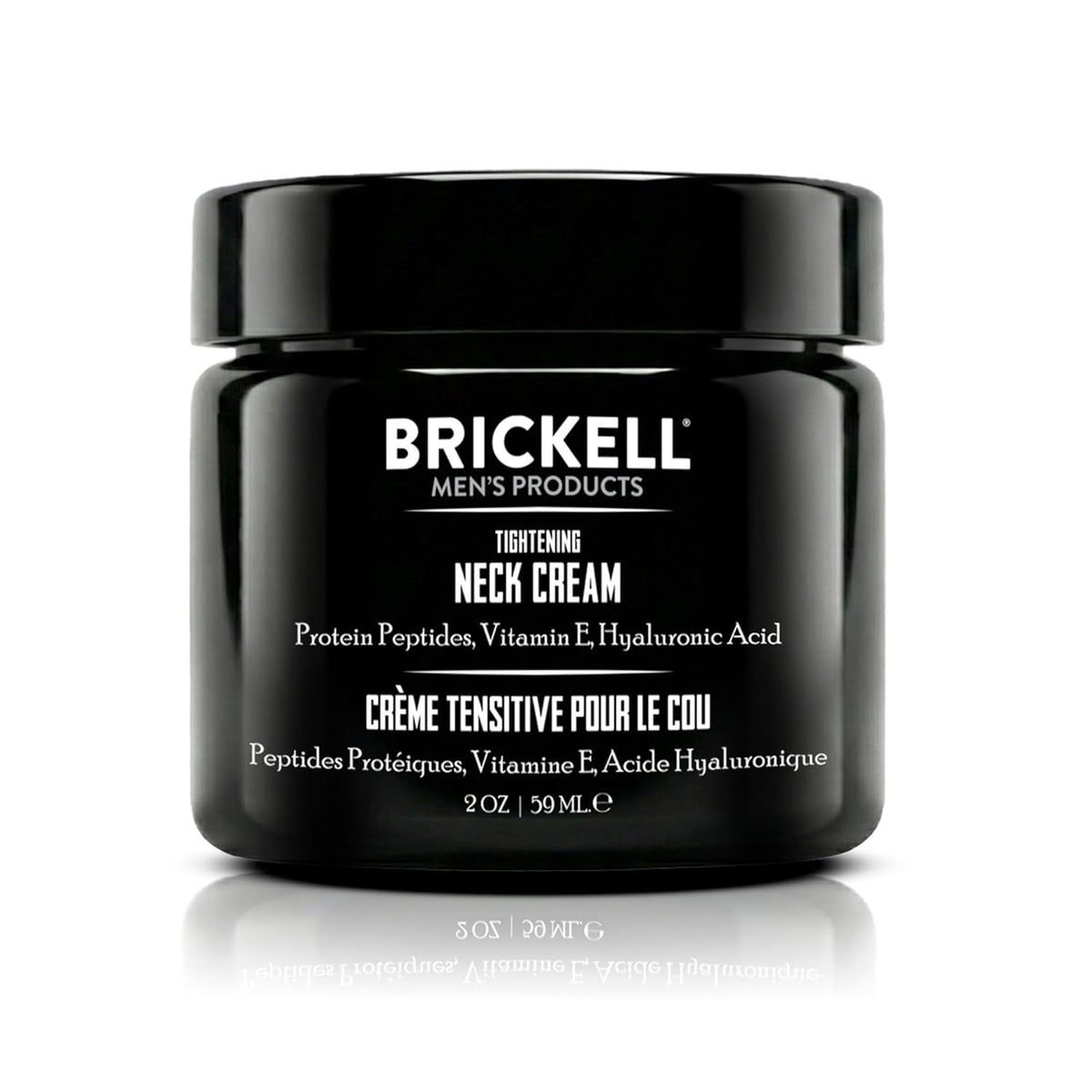Brickell Men's Tightening Neck Cream For Men, Neck Cream For Tightening and Firming, Anti Wrinkle Cream, With Peptides, Niacinamide, and Hyaluronic Acid, 2 Ounce, Unscented