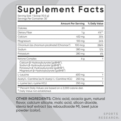 Sports Research® Keto Plus Exogenous Ketones with goBHB® - Premium Keto Powder Supporting Ketosis, Energy & Cognitive Function - Keto Certified · Vegan Friendly · 30 Servings (Raspberry Lemonade) Sports Research buy supplements Au