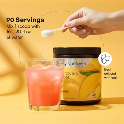 KEY NUTRIENTS Electrolytes Powder Lemonade 90 Servings + Peach Mango 90 Servings