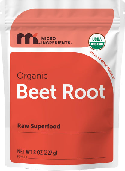 Micro Ingredients Organic Beet Root Powder, 4lb (64 oz) | Nitric Oxide Supplement, Water Soluble, Highly Concentrated Raw Beet Supplement, Superfood Drink Mix, Non-GMO, Plant Based