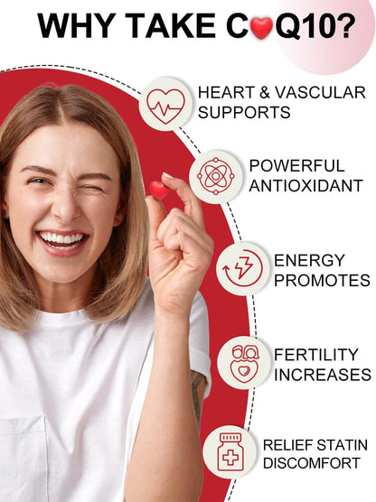 DRFOSTER CoQ10 600 mg, Ubiquinol | with 40mg PQQ, Plant Sterols & Vitamin E - High Absorption for Heart Health, Brain Function & Cellular Energy - 120 Softgels