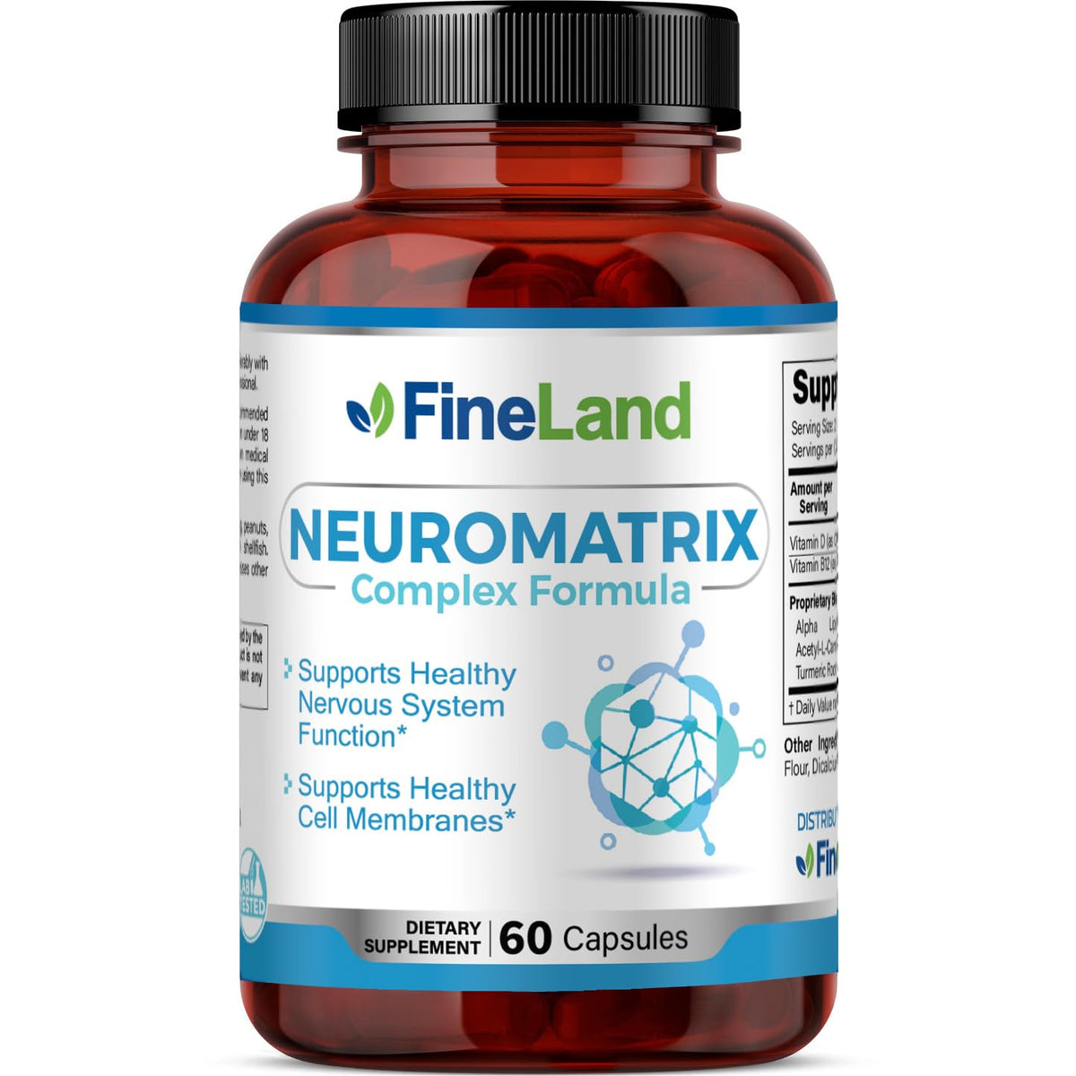FineLand NEUROMATRIX Complex Formula, Advanced Cognitive and Nerve Support Supplement, High Potency Vitamin B12, Alpha Lipoic Acid and Acetyl-L-Carnitine, 60 Capsules FineLandBuy Supplements Australia