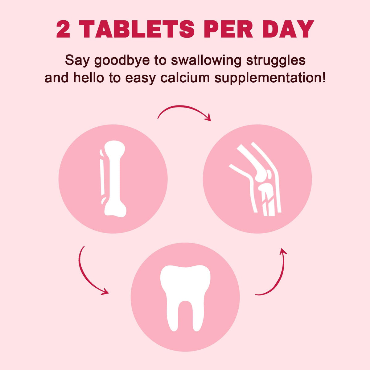 Calcium Citrate 1200 mg with Vitamin D3 Supplement for Women & Men, Calcium Magnesium Zinc D3 for Bone Muscle & Teeth Health - 120 Count - 60 Day Vegan Supply