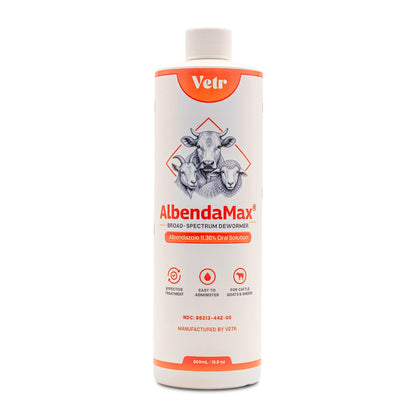 vetr AlbendaMax Oral Suspension, Liquid for Cattle, Sheep & Goats – 240 mL