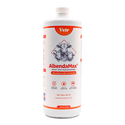 vetr AlbendaMax Oral Suspension, Liquid for Cattle, Sheep & Goats – 240 mL