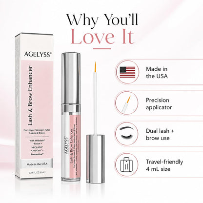 Agelyss Lash & Brow Enhancer - Longer, Stronger & Thicker Lash and Brows - 1 Bottle
