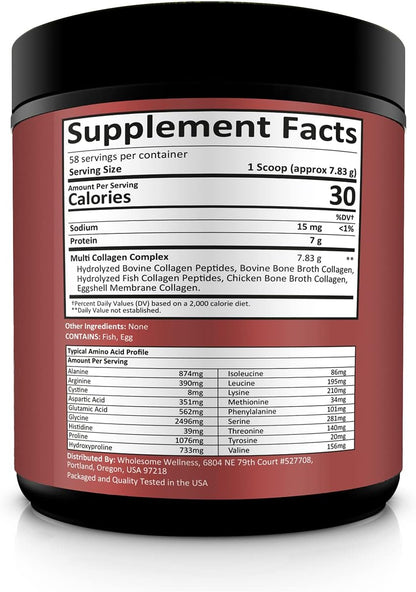 Wholesome Wellness Liposomal Vitamin C Capsules + Multi Collagen Protein Powder Hydrolyzed Bundle