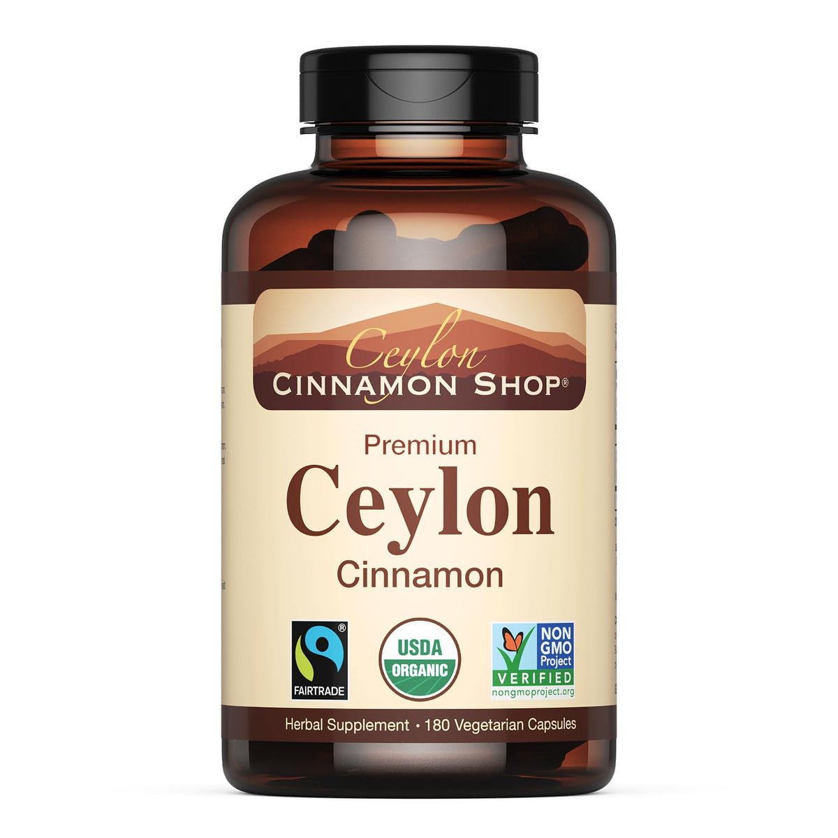 Organic Ceylon Cinnamon Capsules, USDA Certified Supplement - 90 Count | Premium Grade, True Sri Lankan Variety, Cinnamomum Verum, All-Natural, Non-GMO, Gluten Free, Made in the USA (GMP)