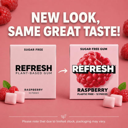 Refresh Sugar Free Chewing Gum with Xylitol, Garden Mint, 12 Pack