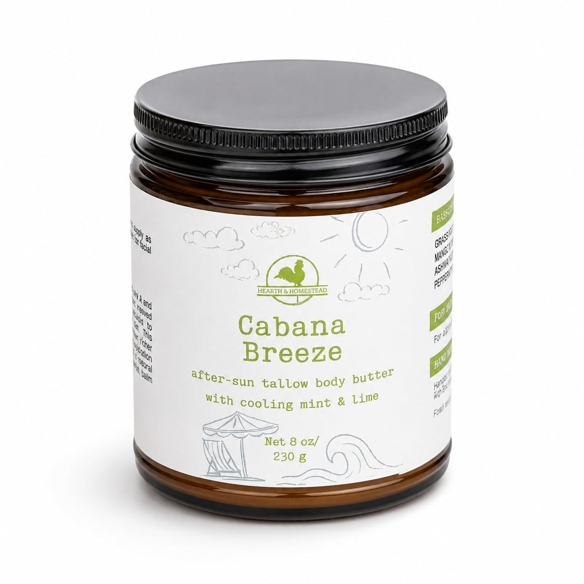 Hearth & Homestead Cabana Breeze Tallow After Sun Lotion, Cooling XL