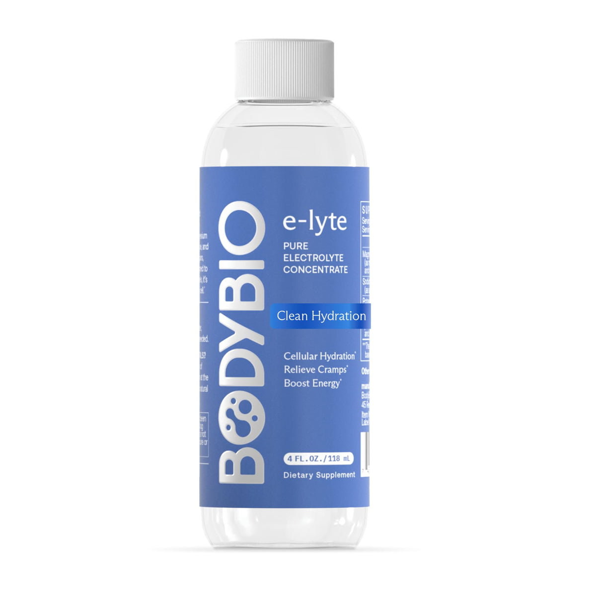 BodyBio e-Lyte Sugar Free Electrolyte for Hydration, Energy & Cramp Relief | No Sugar, No Artificial Flavors, No Fillers, Keto Friendly