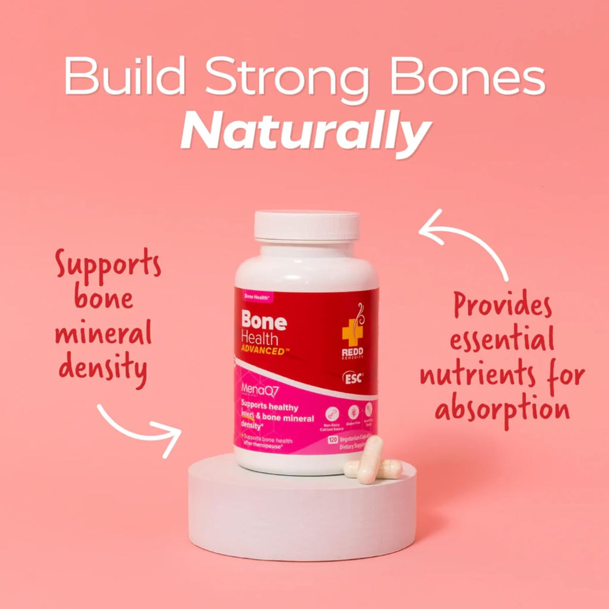 Redd Remedies Bone Health Advanced, 120 Capsules, and Joint Health Original, 90 Capsules