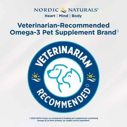 Nordic Naturals Omega-3 Pet, Unflavored - 16 oz - 1380 mg Omega-3 Per Teaspoon - Fish Oil for Large to Very Large Dogs with EPA & DHA - Promotes Heart, Skin, Coat, & Immune Health Nordic NaturalsBuy Supplements Australia