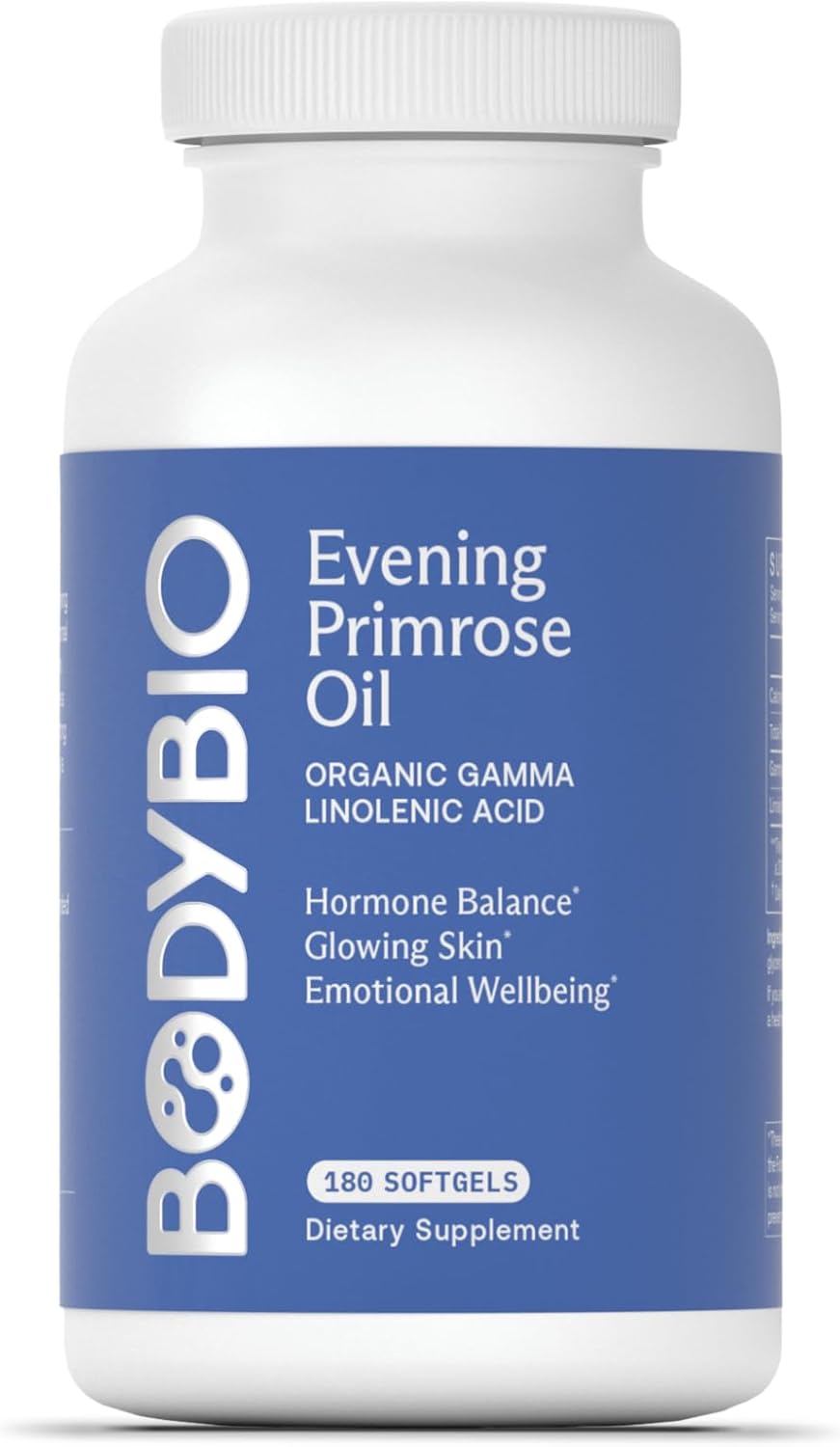 BodyBio Evening Primrose Oil - Cold Pressed GLA for Skin & Hormone Support | Non-GMO, Cold Pressed, Natural Gamma Linolenic Acid
