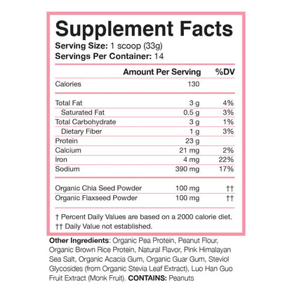 Love Sweat Fitness Organic Vegan Protein Powder for Women | 20g Plant Protein | No Bloat, No Chalk | Vanilla | Sugar Free, Gluten Free, Non-GMO | 28 Servings