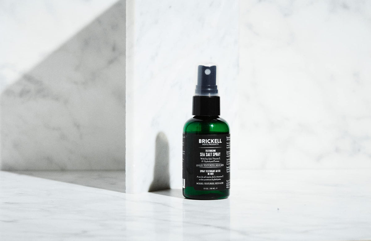 Brickell Men's Texturizing Sea Salt Spray for Men, Alcohol-Free, Lifts & Texturizes Hair for a Beach or Surfer Hair Style, With Sea Salt, Vitamin E & Hydrolyzed Protein, 6 Ounce