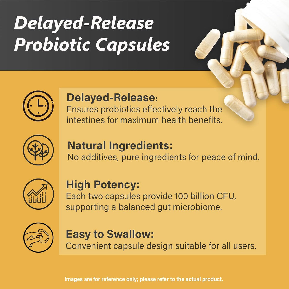 Probiotic 100 Billion CFU + 120 Billion CFU for Gut & Digestive Health, Vegan Acidophilus Probiotic Supplement